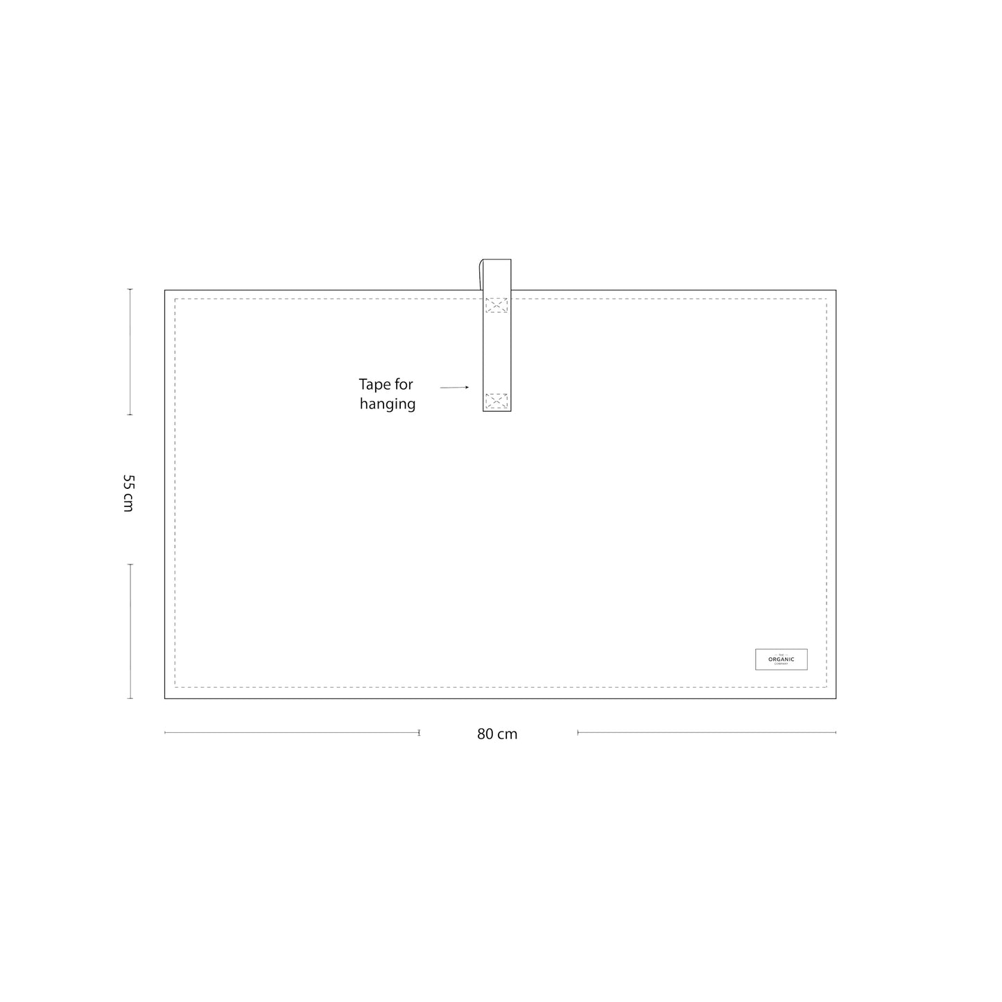 The Organic Company Big Waffle Badematte grey blue