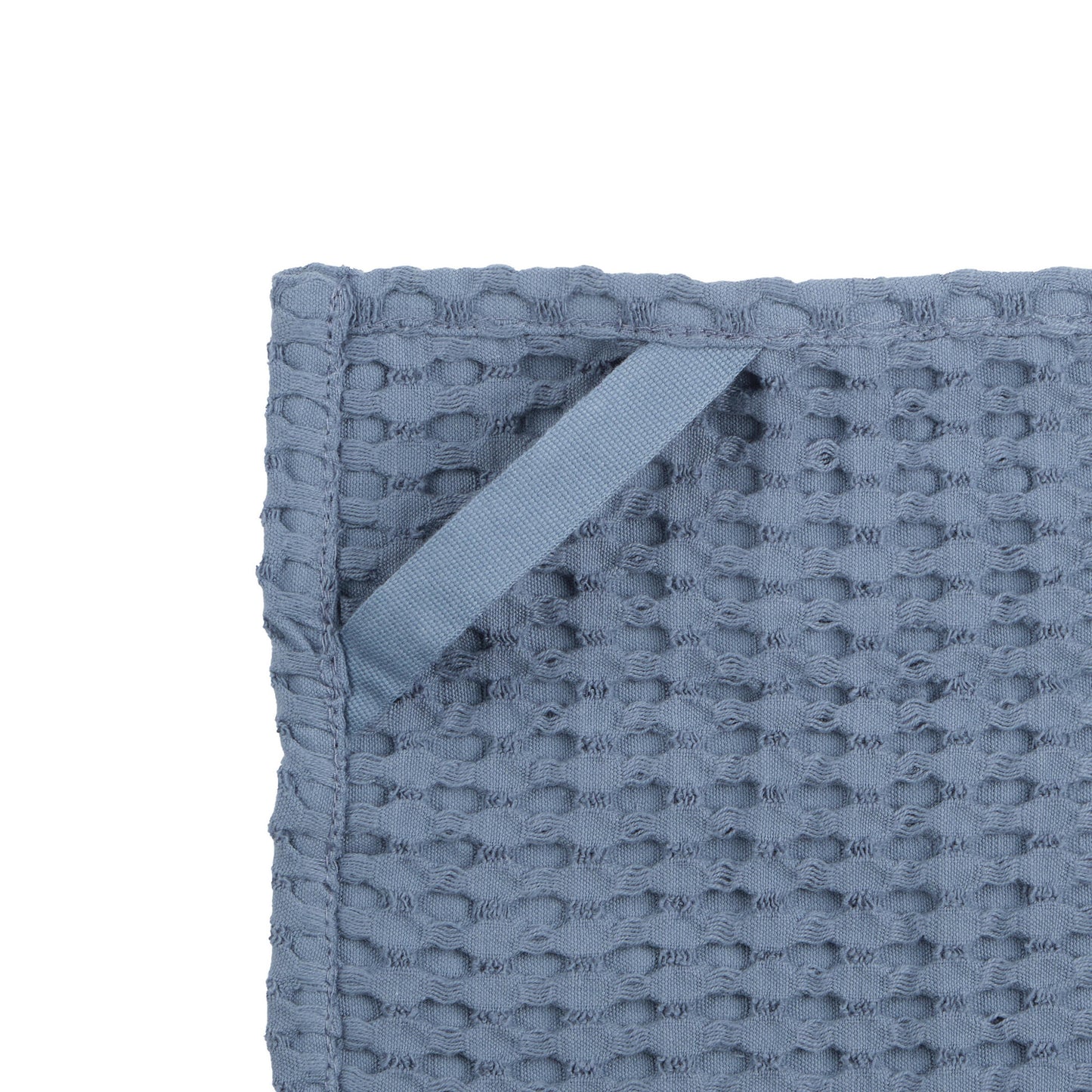 The Organic Company Big Waffle Waschlappen grey blue