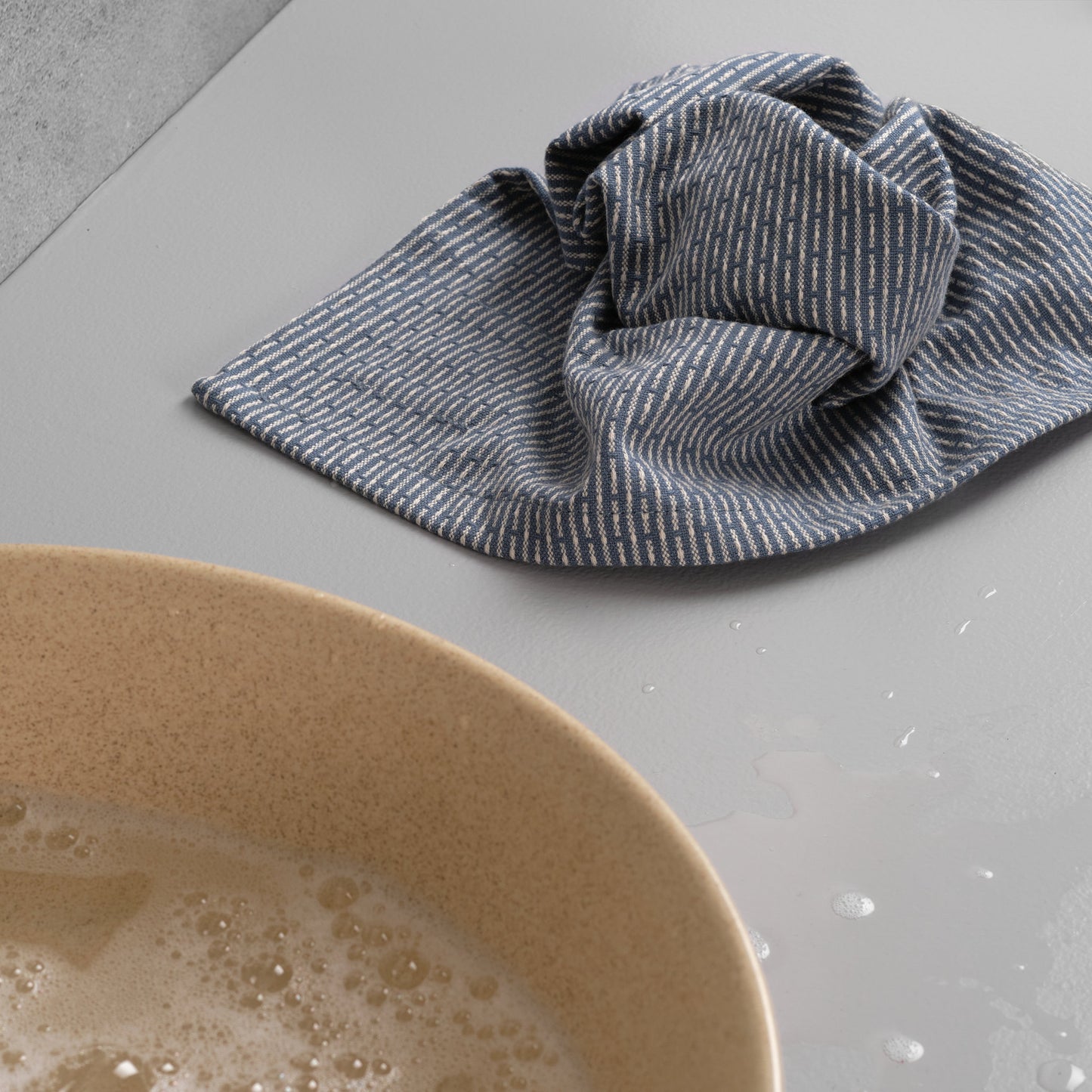 The Organic Company Abwaschtuch grey blue stone