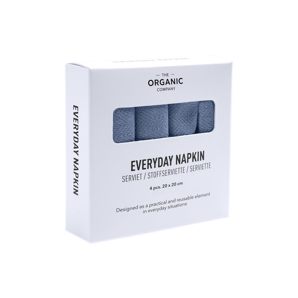 The Organic Company Stoffservietten Everyday grey blue