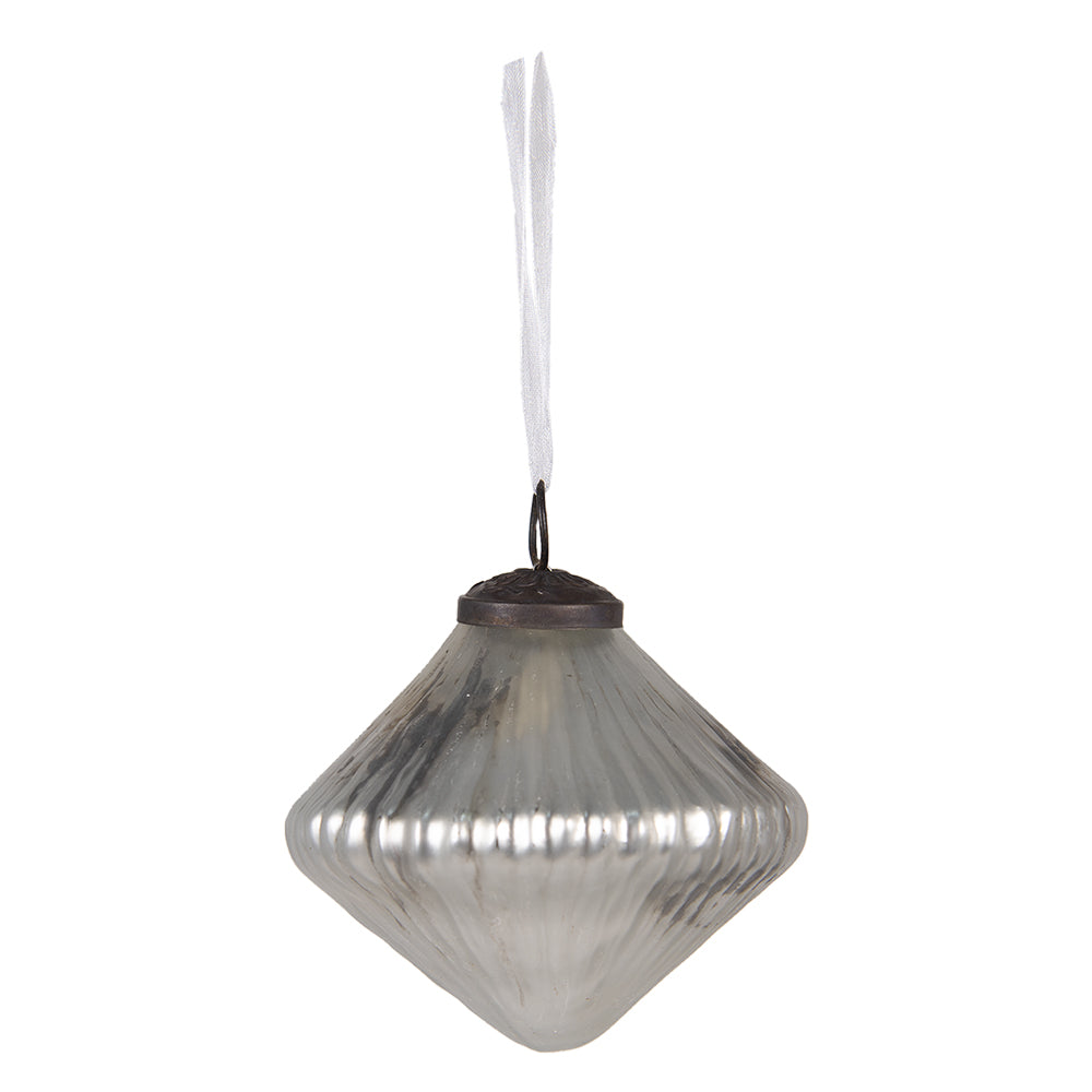 Clayre & Eef Christbaumkugel weiß 6GL4001