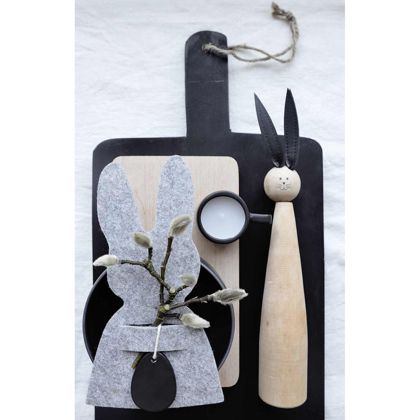 Delight Department Serviettenhalter Filzhase grau