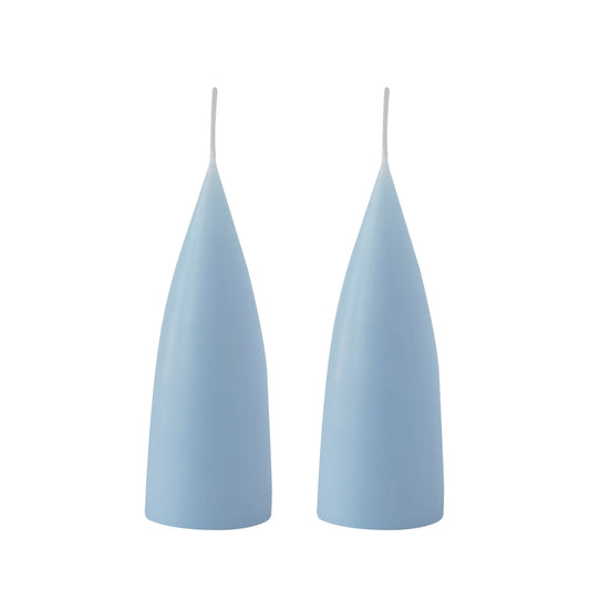 Kunstindustrien Kegelkerzen pastellblau H16 cm 2er Pack