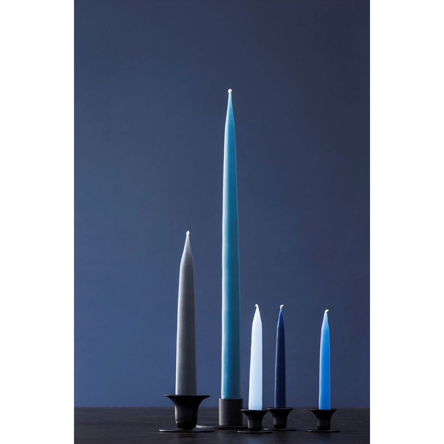 Kunstindustrien Kerzen klein pastellblau 12 cm in Box
