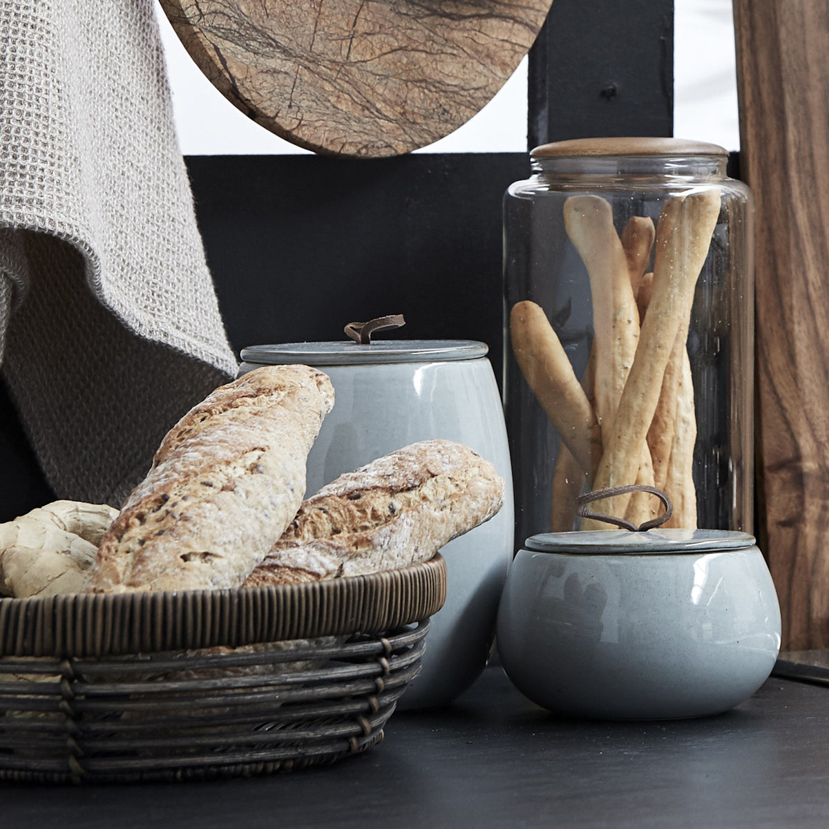Lene Bjerre Dose Amera H 16 cm grau
