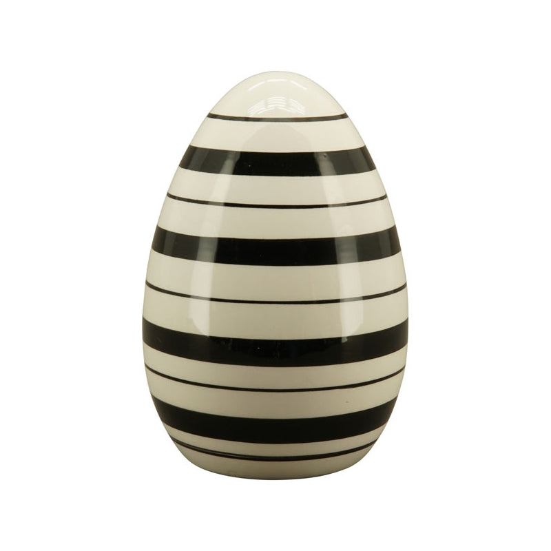 Osterei Minimal black & white 11x11x16,5 cm