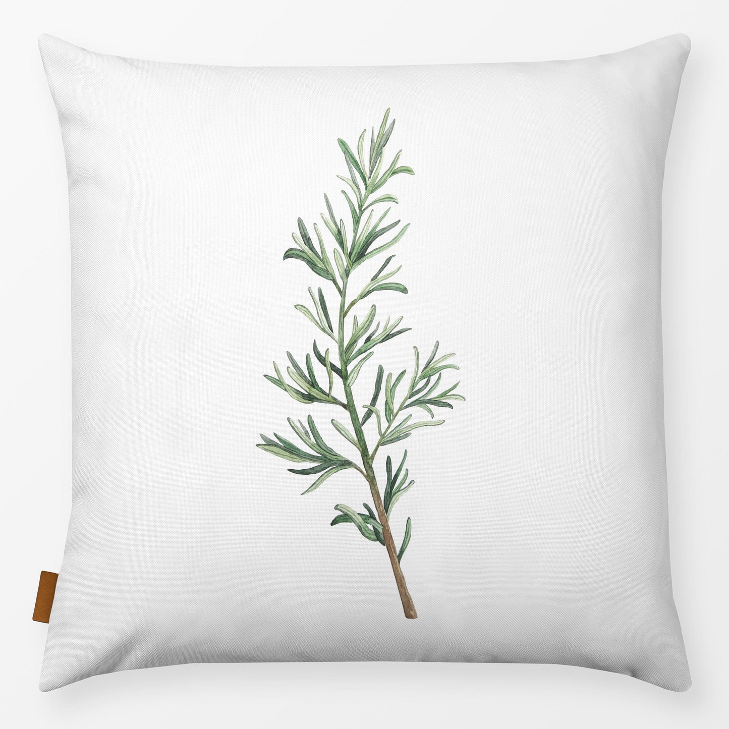 Textilwerk Kissen Soft 40x40 cm Rosmarinzweig weiß