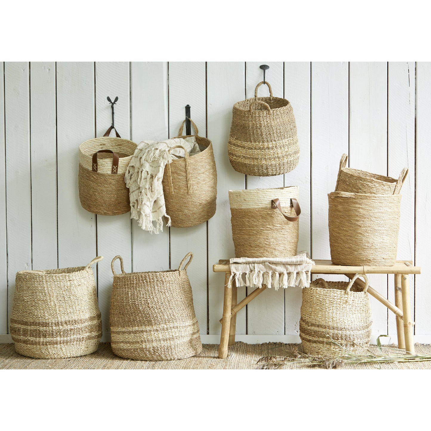 Wikholm Form Tone Korb aus Binse natur