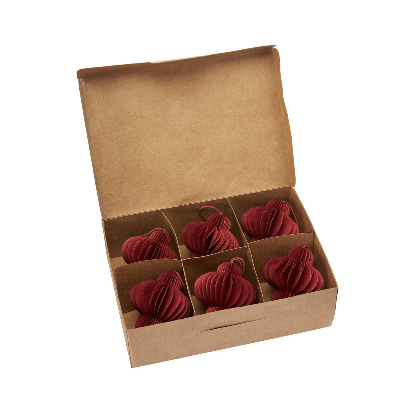 Wikholm Form Weihnachtskugel 6er Box dunkelrot