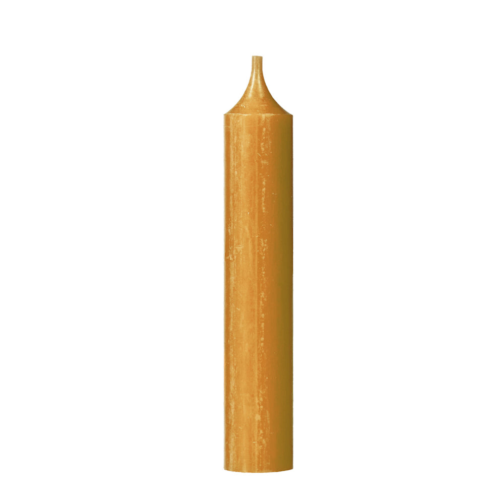 Branded by Kerze ochre yellow 12 cm
