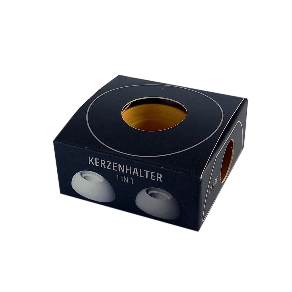 Bulla Design Kerzenhalter 1 IN 1 für Stabkerzen mattgelb