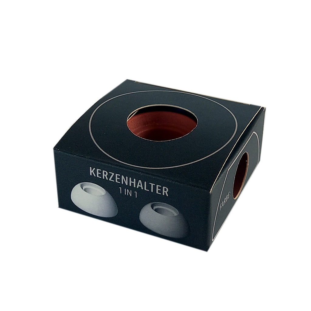 Bulla Design Kerzenhalter 1 IN 1 für Stabkerzen mattrot
