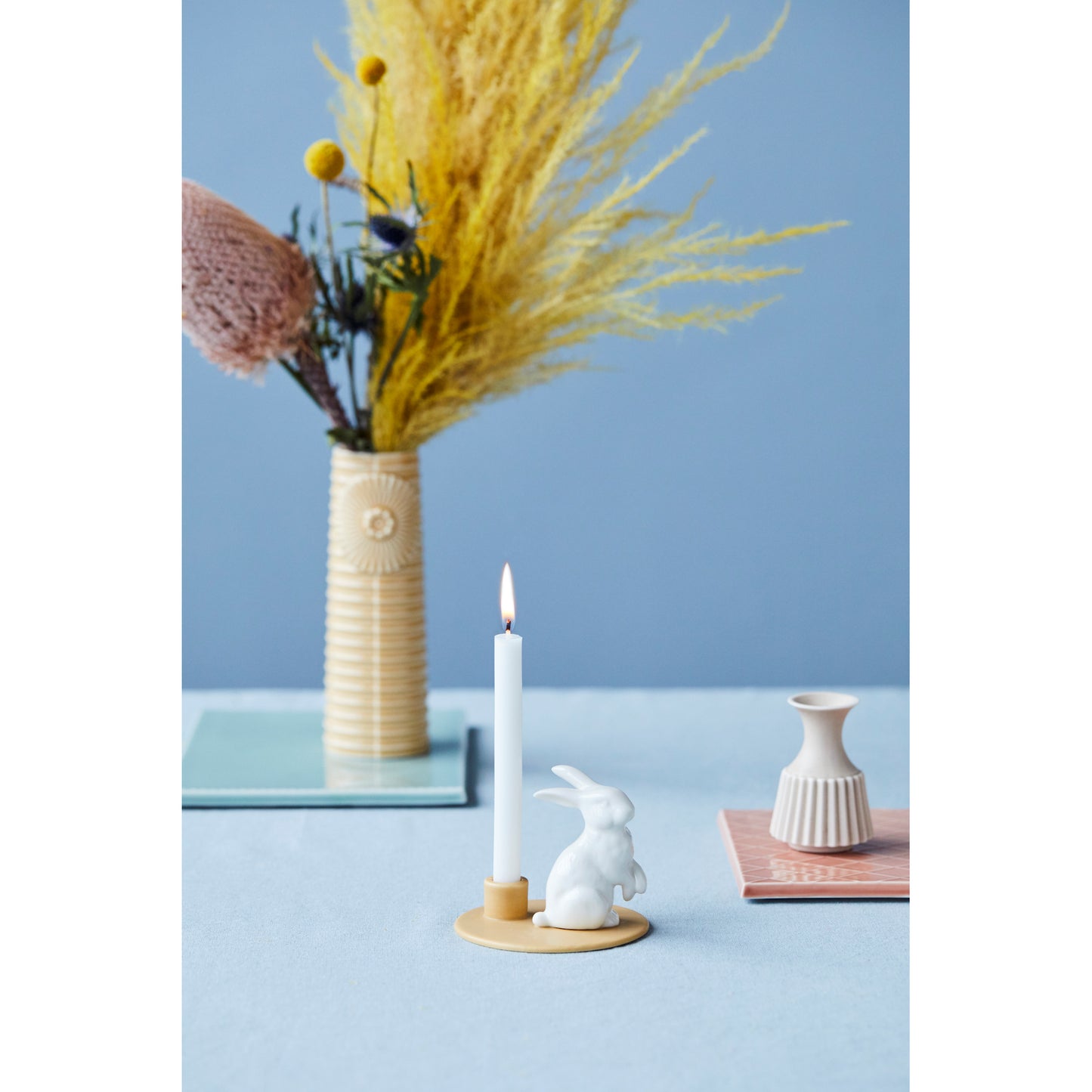Dottir Nordic Design Kerzenhalter Sweet Stories Hase mustard