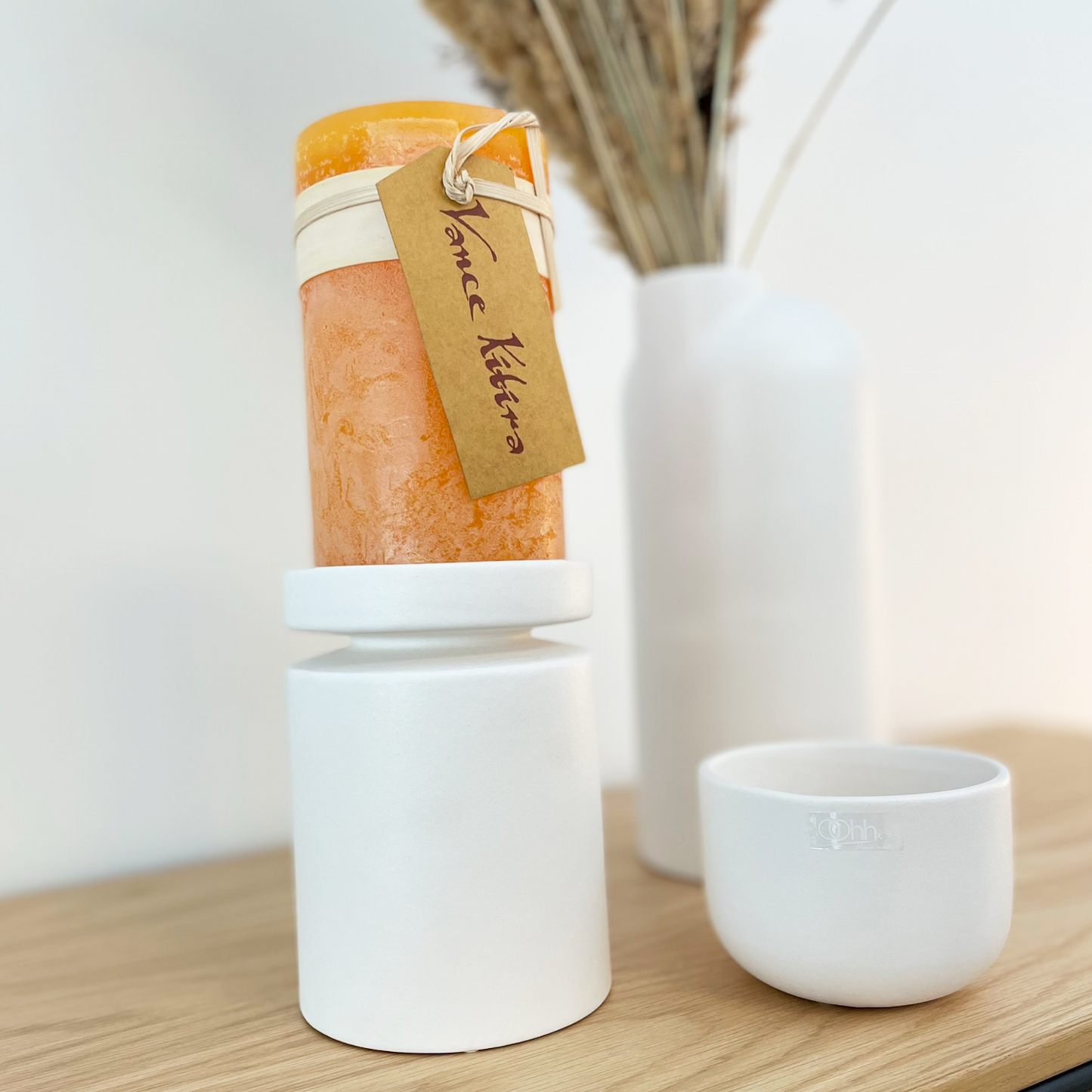 Lübech OOhh Ania Duo Vase & Kerzenhalter weiß