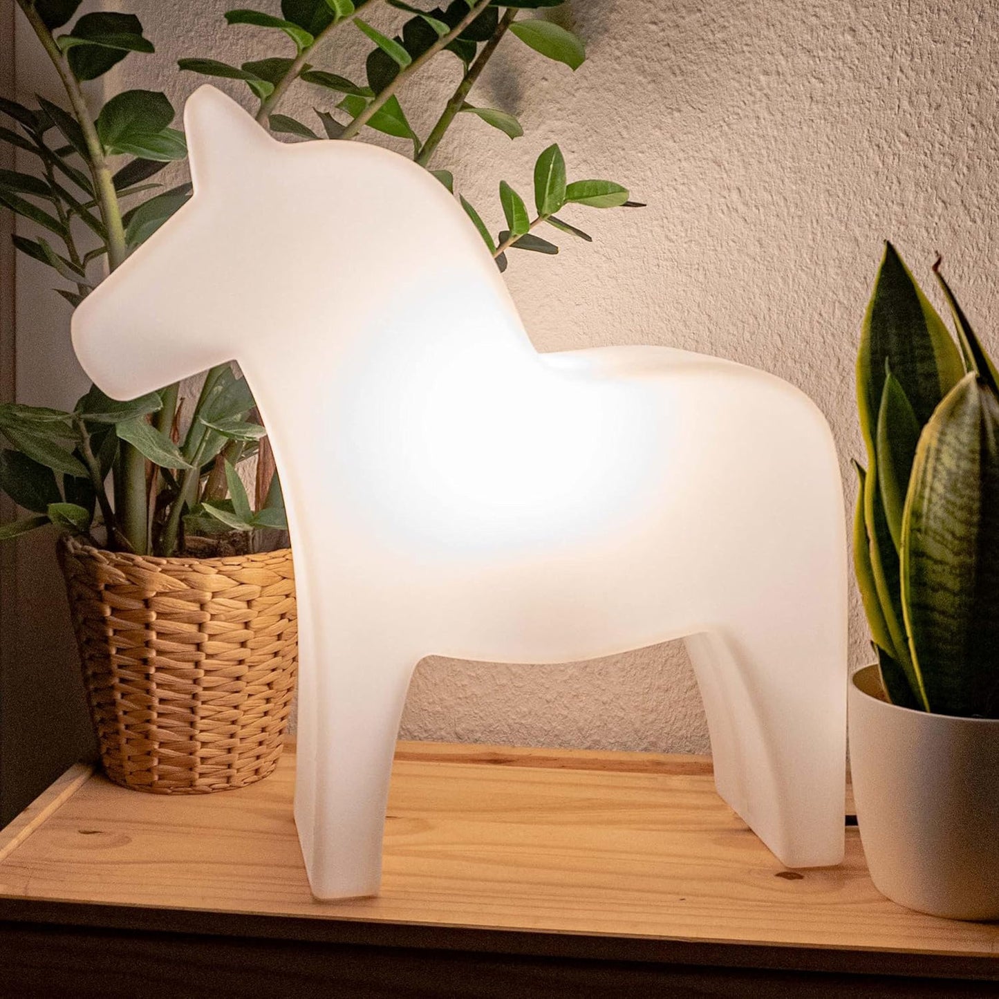 8 seasons design Shining Dala Horse LED weiß