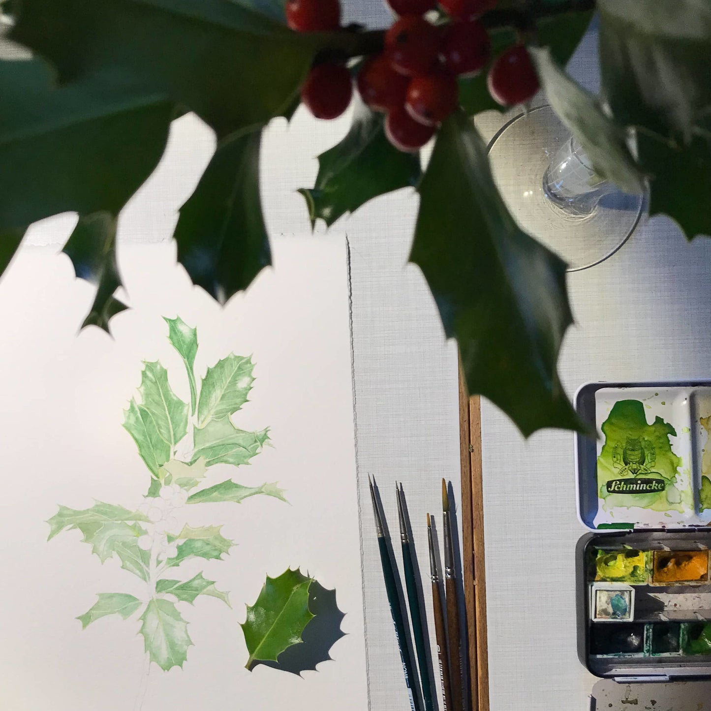 Aikona Illustration Grußkarte Ilex