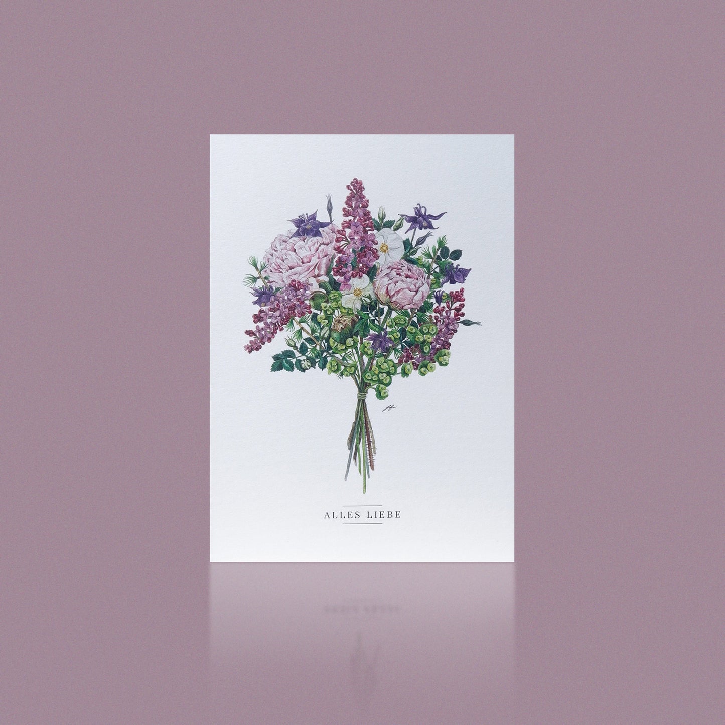 Aikona Illustration Klappkarte Alles Liebe