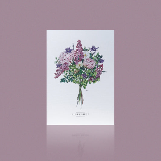 Aikona Illustration Klappkarte Alles Liebe