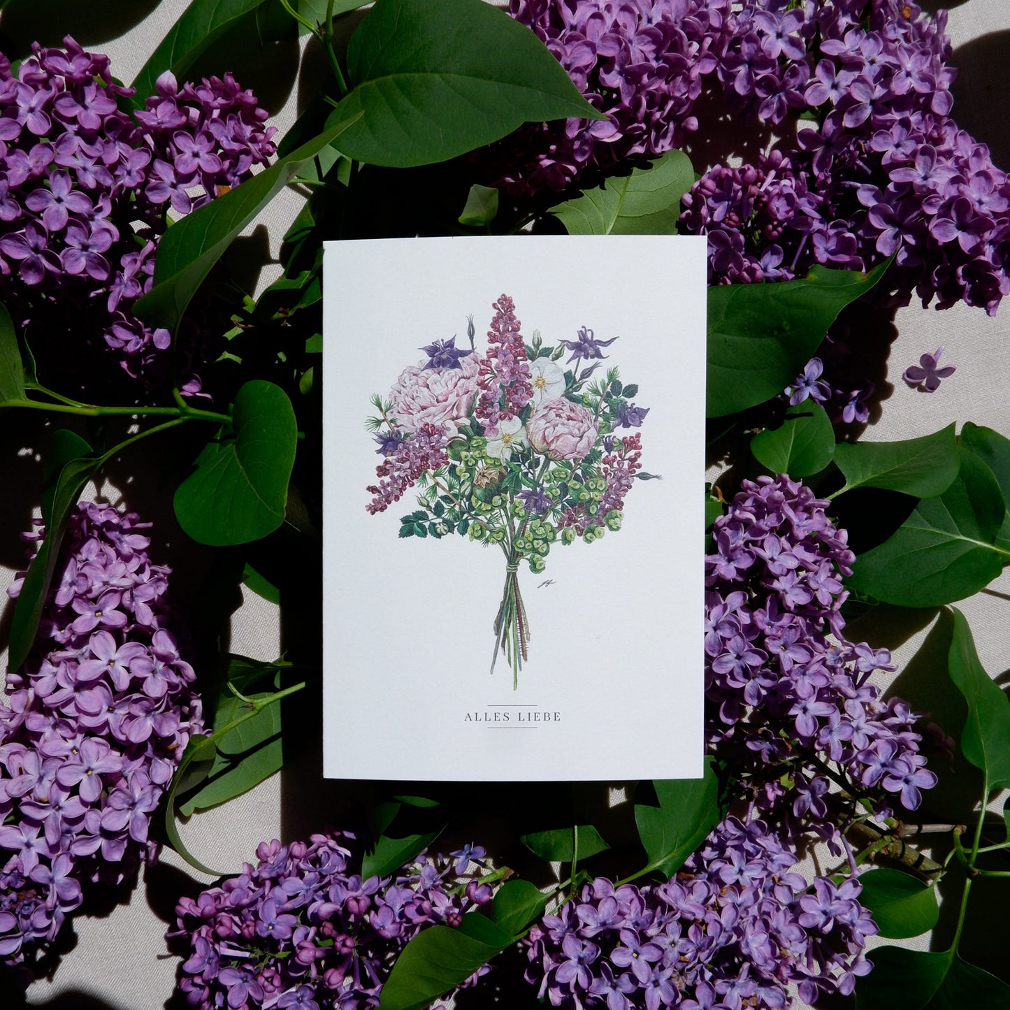 Aikona Illustration Klappkarte Alles Liebe