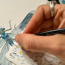 Lade das Bild in den Galerie-Viewer, Aikona Illustration Klappkarte Libelle
