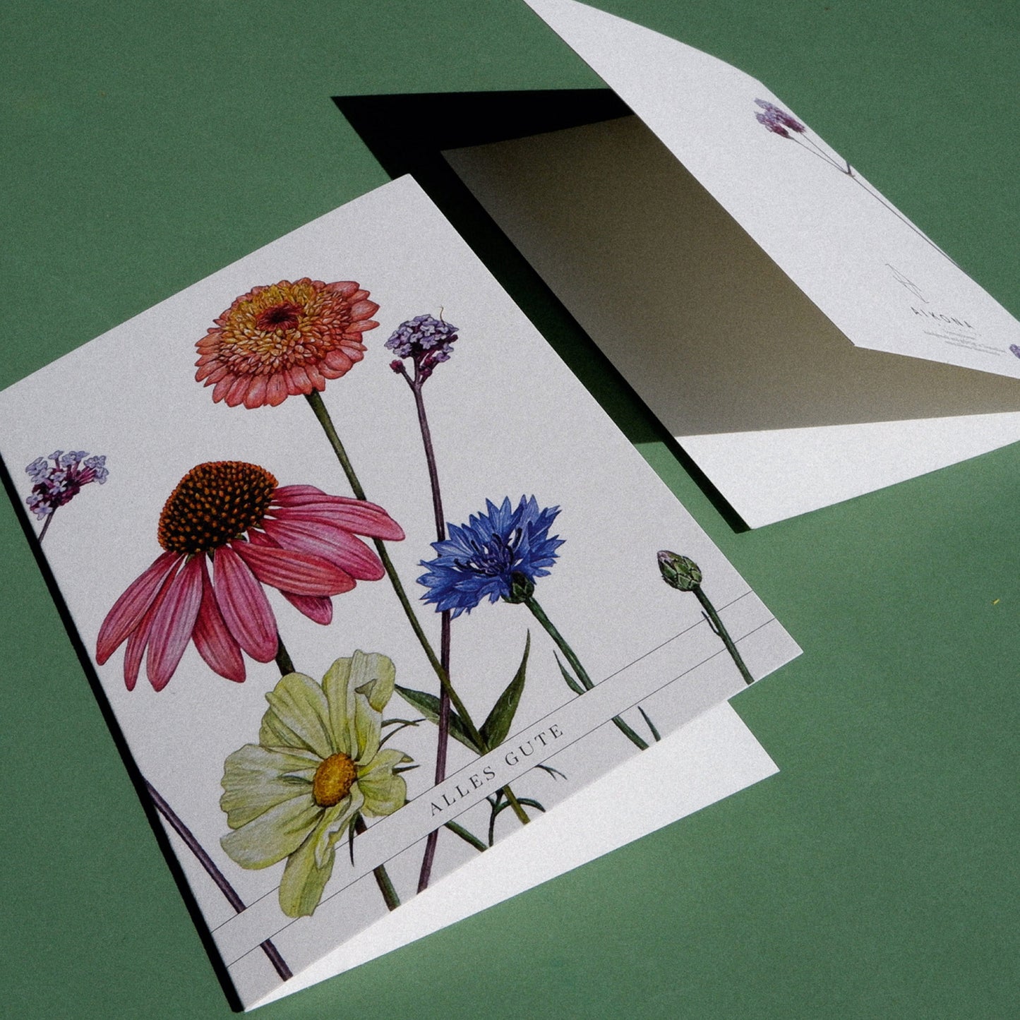 Aikona Illustration Klappkarte Sommerblumen