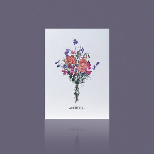 Aikona Illustration Klappkarte Von Herzen