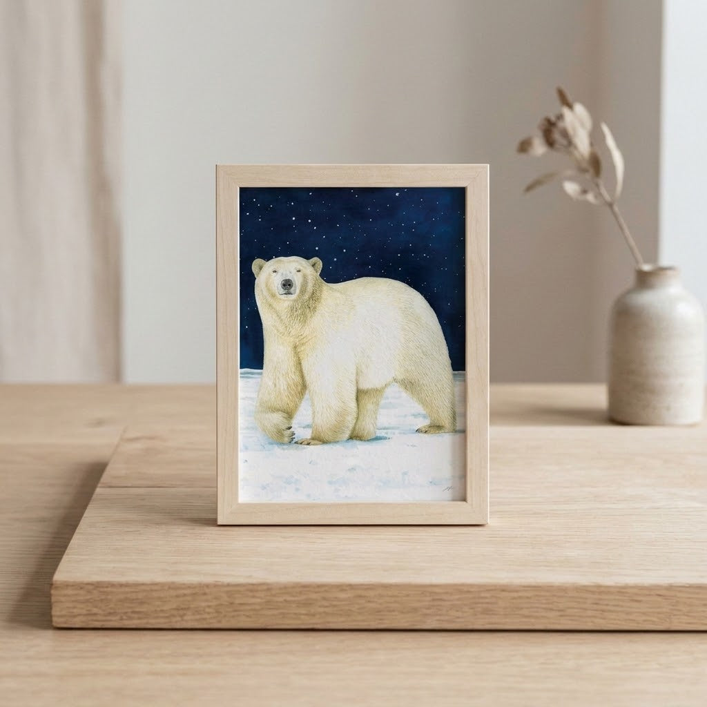 Aikona Illustration Grußkarte Eisbär