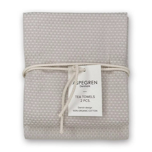 Aspegren Denmark Geschirrtuch Gastro hellgrau 2er-Set 50x70 cm