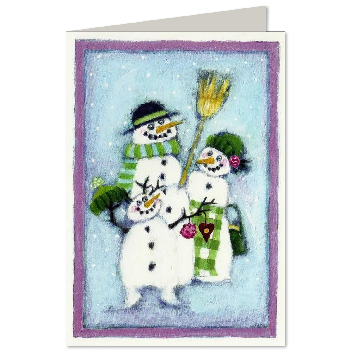 Aspegren Denmark Klappkarte Schneemann-Familie