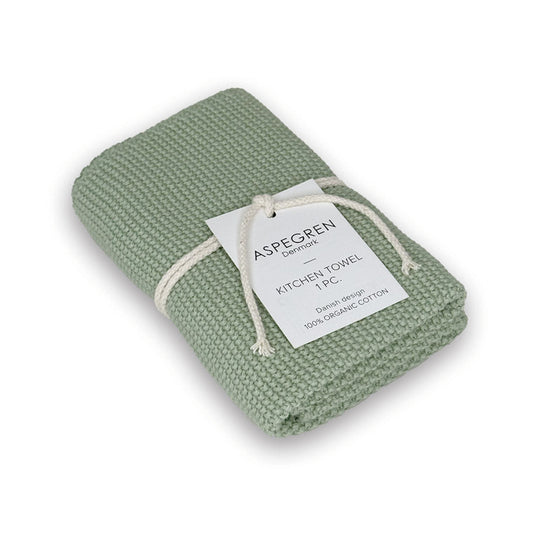 Aspegren Denmark Küchentuch gestrickt tender green 40x50 cm