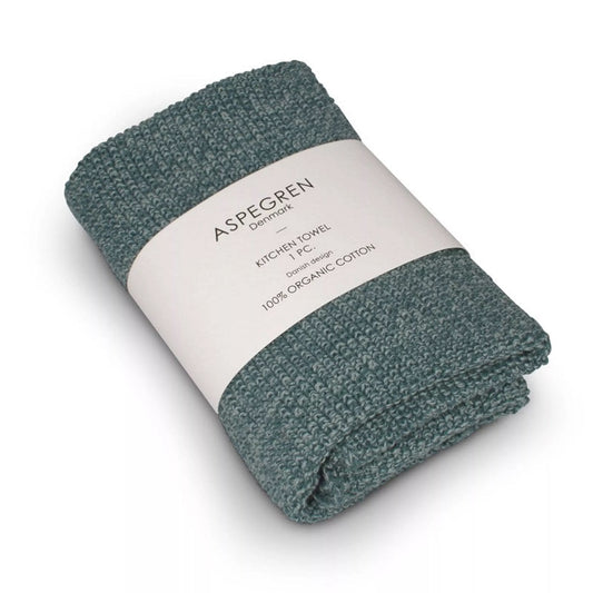 Aspegren Denmark Küchentuch gestrickt sea green dark 40x50 cm
