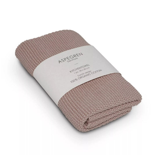 Aspegren Denmark Küchentuch gestrickt pale mauve 40x50 cm