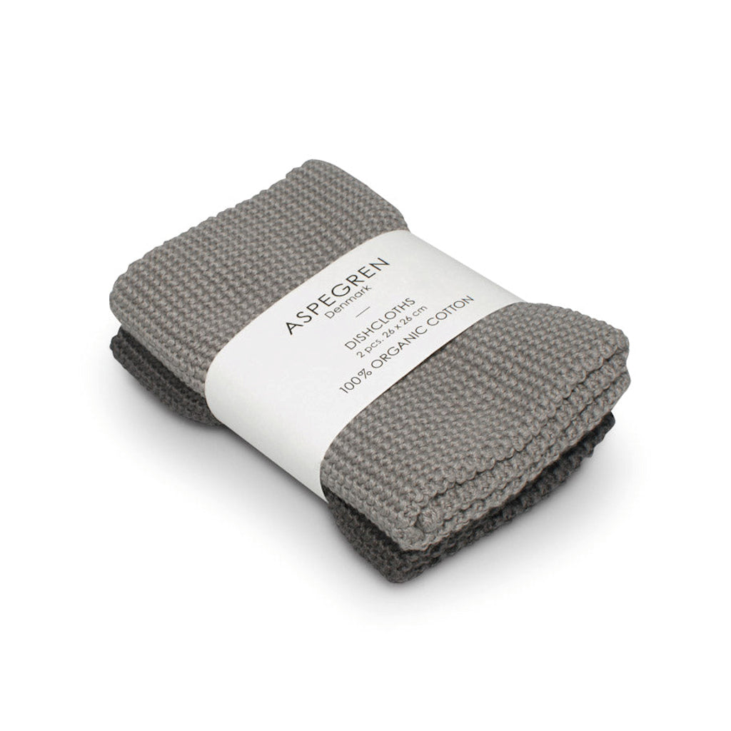 Aspegren Spültuch Strickdesign grey 2er Pack