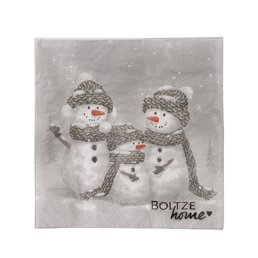 Boltze Home Papierservietten Frosty Family 33×33 cm