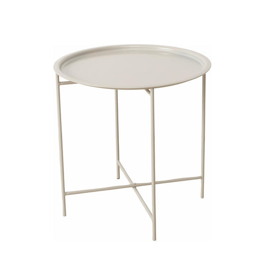 Boltze Home Tabletttisch Rocko Metall beige