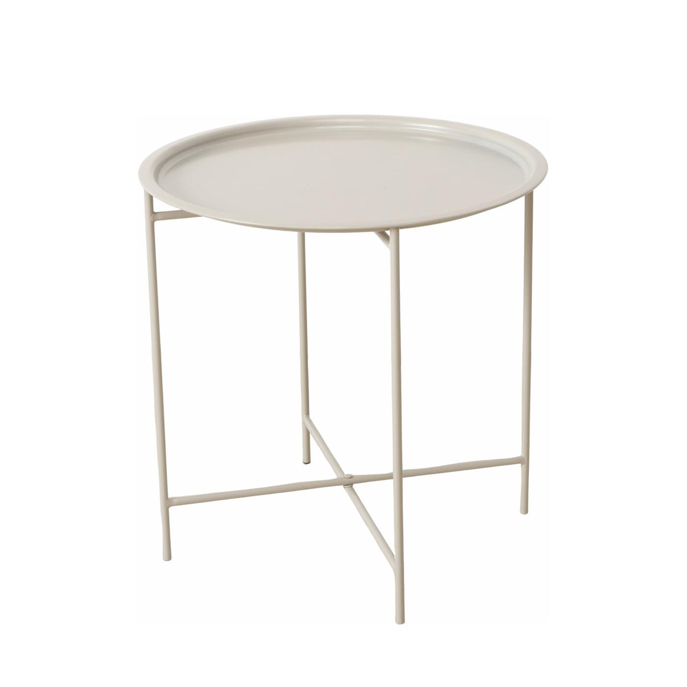 Boltze Home Tabletttisch Rocko Metall beige