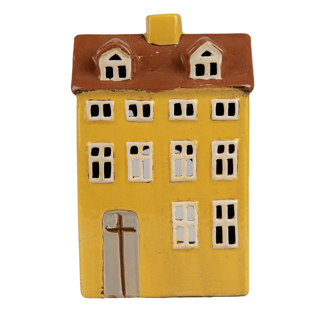 Clayre & Eef Teelichthaus gelb 12x8x18 cm