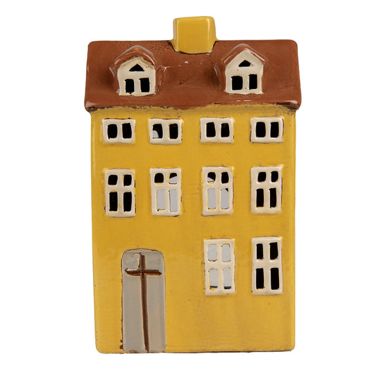 Clayre & Eef Teelichthaus gelb 12x8x18 cm