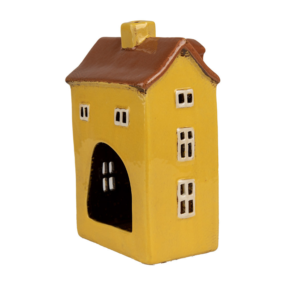 Clayre & Eef Teelichthaus gelb 12x8x18 cm
