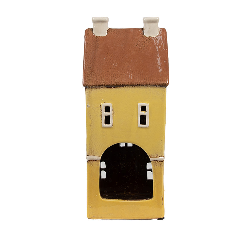 Clayre & Eef Teelichthaus gelb 11x9x25 cm