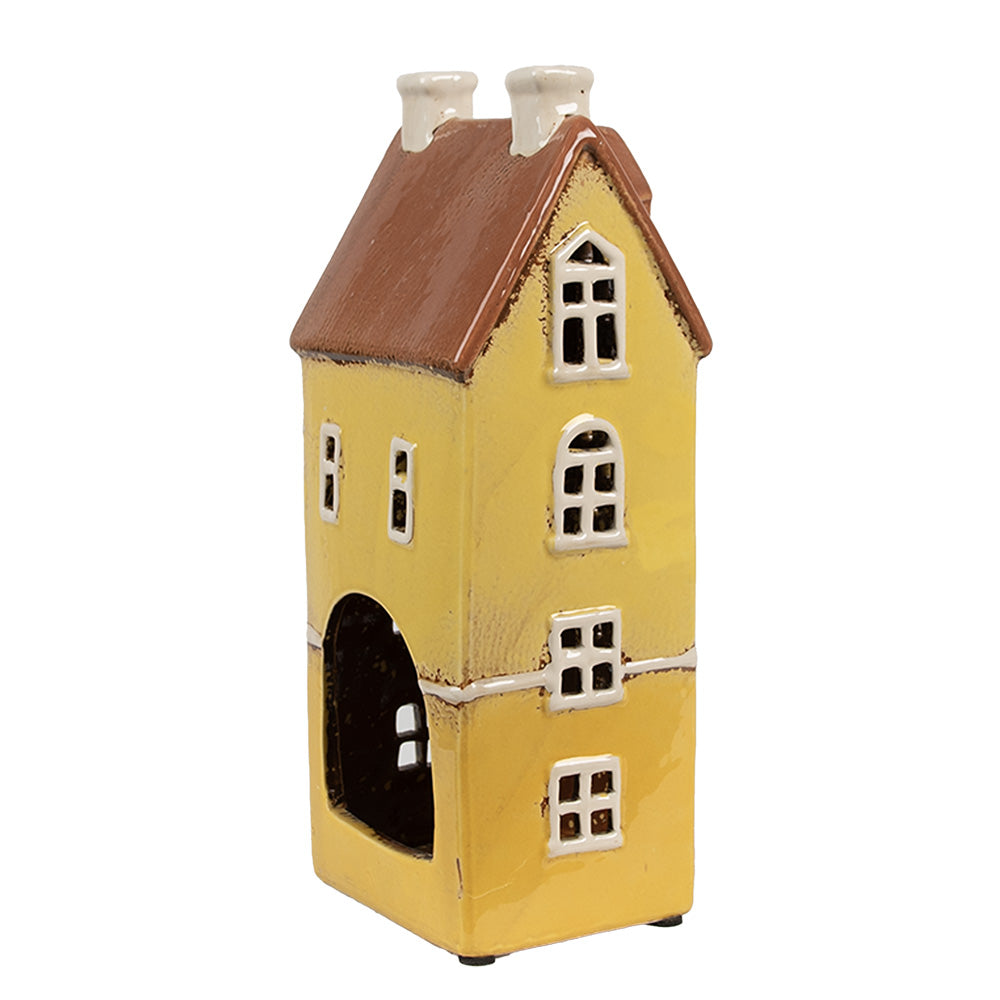 Clayre & Eef Teelichthaus gelb 11x9x25 cm