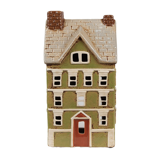 Clayre & Eef Teelichthaus grün 14x10x26 cm