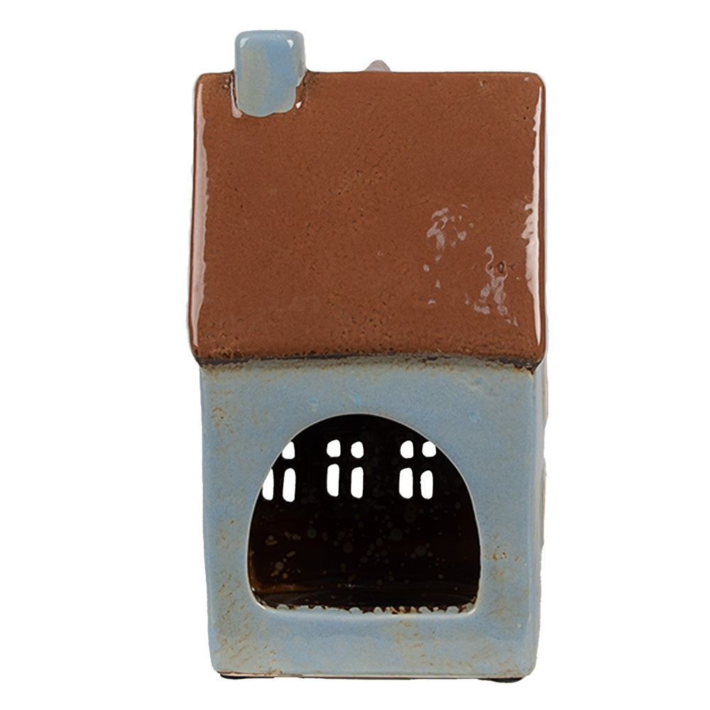 Clayre & Eef Teelichthaus hellblau 11x8x20 cm