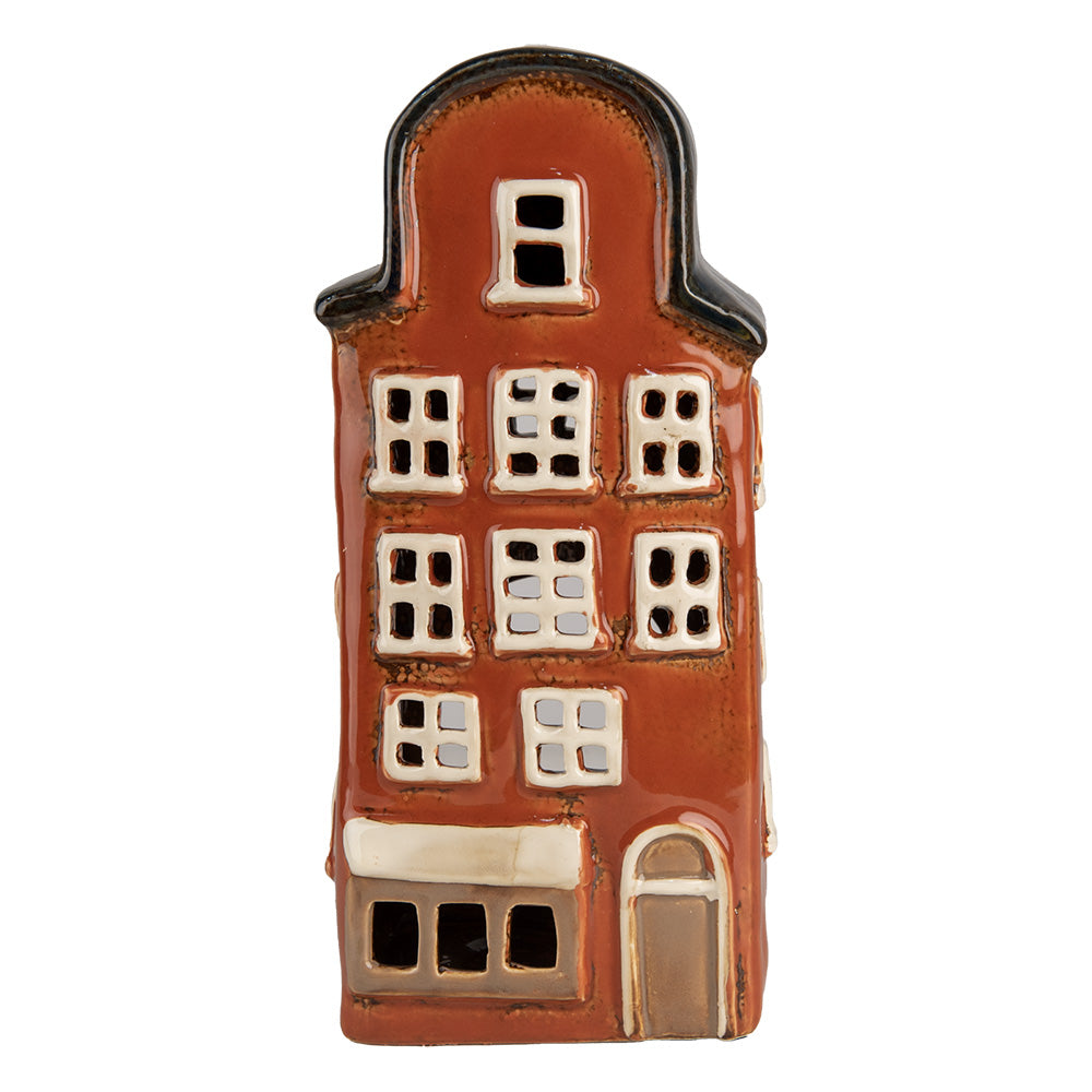 Clayre & Eef Teelichthaus rot blau 12x9x25 cm