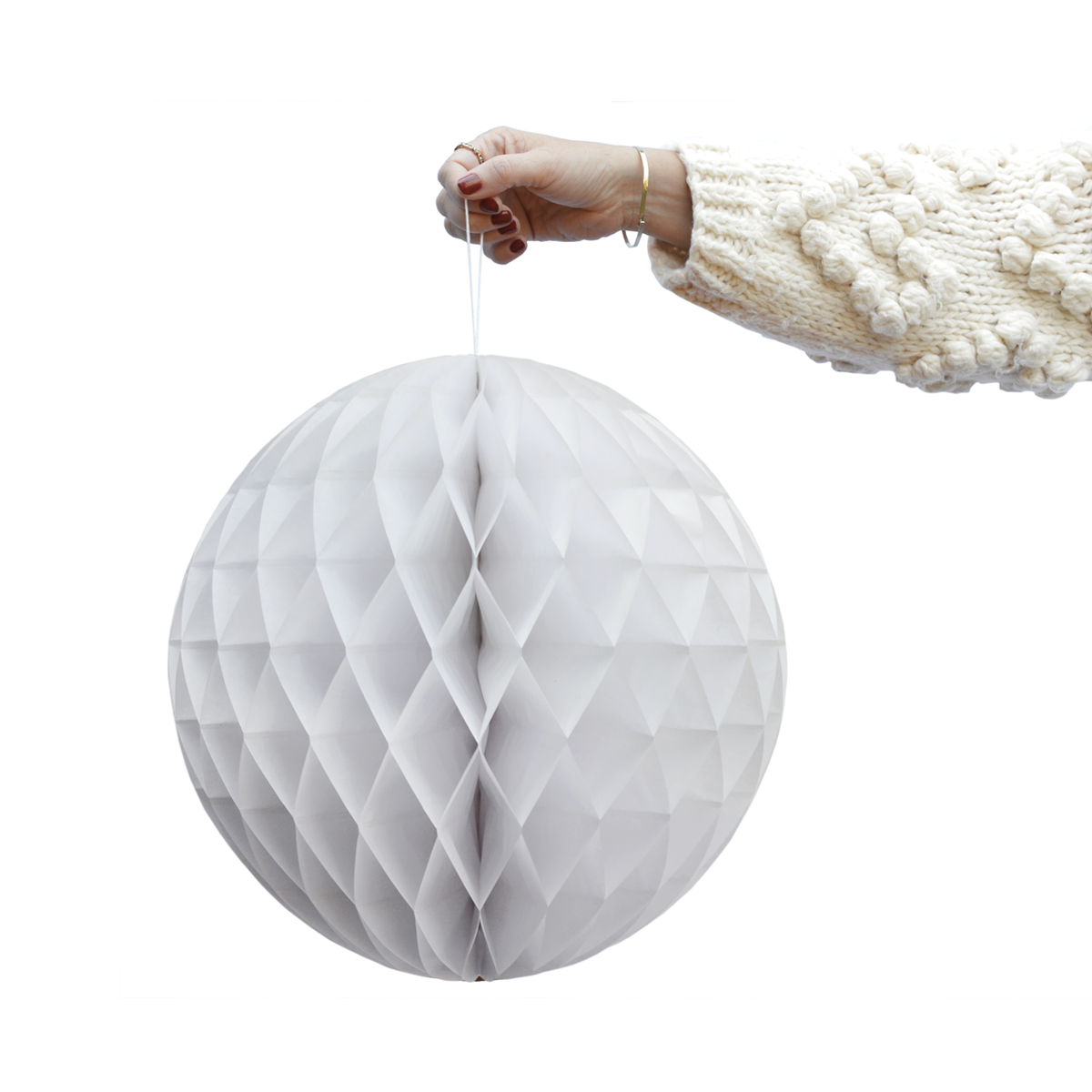 Delight Department Papierkugel Honeycomb 2er-Set weiß