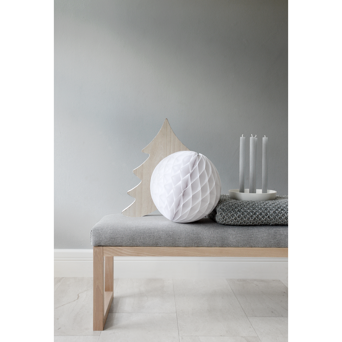 Delight Department Papierkugel Honeycomb 2er-Set weiß