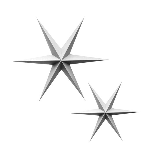 Delight Department Weihnachtsstern 2er-Set hellgrau