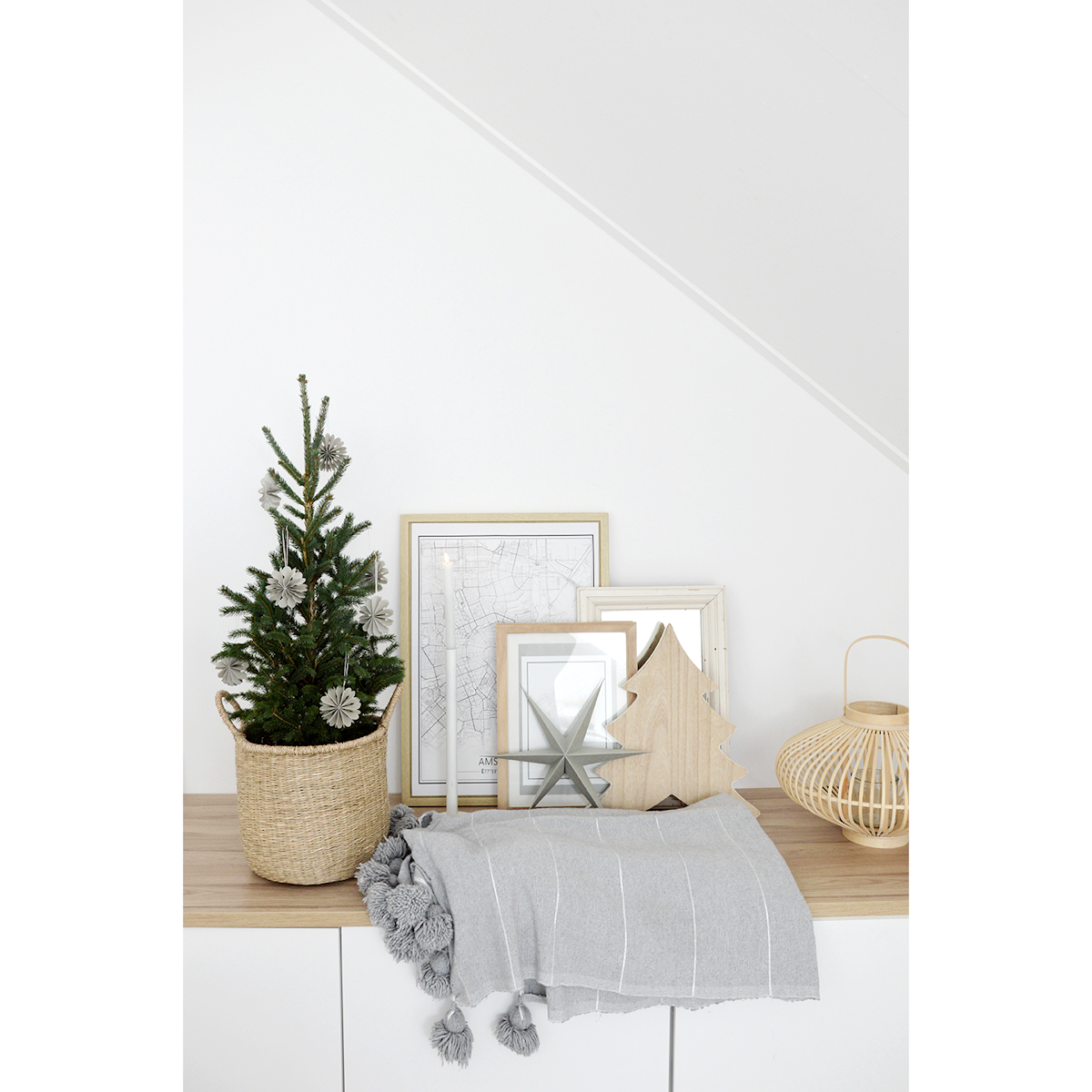 Delight Department Weihnachtsstern 2er-Set hellgrau