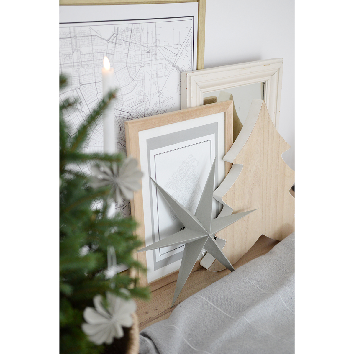 Delight Department Weihnachtsstern 2er-Set hellgrau