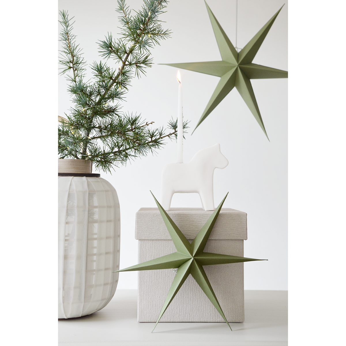 Delight Department Weihnachtsstern 2er-Set jadegrün